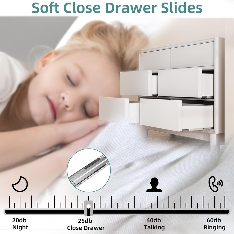 15 Inch 1 Pair Undermount Soft Close Drawer Slides with