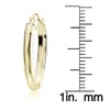 Gold Flash Sterling Silver Polished, Square-Tube and Oval Shaped 15mm