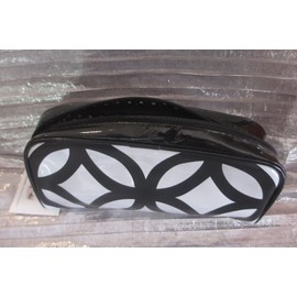 PHILOSOPHY BLACK & WHITE   ZIPPERED  COSMETIC POUCH...NEW