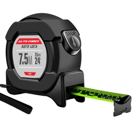 Xtremeauto 7.5m Tape Measure – 25mm Wide Nylon-Coated with Ratchet Locking – Durable Impact-Resistant Case & Belt Clip – Ideal for DIY, Carpentry, Construction & Home Use