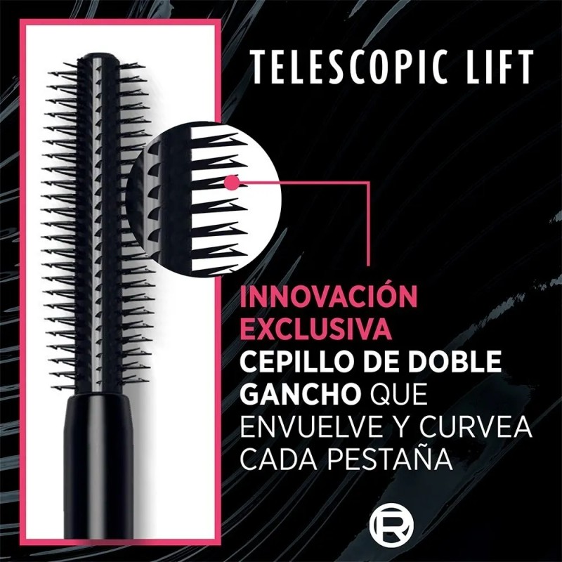 L'oreal Paris Mascara De Pestañas Telescopic Lift, Negro Negro