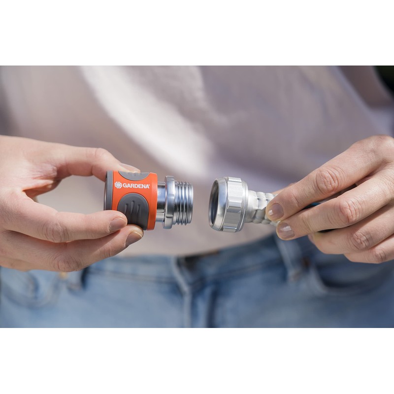GARDENA 5-Piece Premium Metal Quick Connect Garden Fittings: Hose Attachment