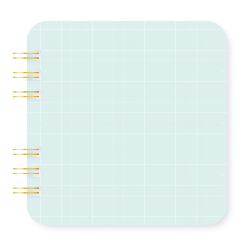 Beverly MM-046 Notebook, Ring Notebook, Smooth Box Garden, S