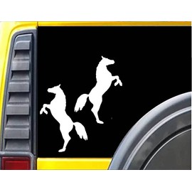 EZ-STIK Mirrored Horse StandingJ360 8 inch Tall 2 Stickers Decals