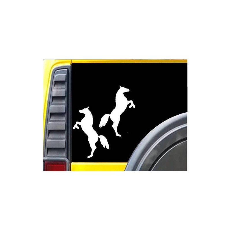 EZ-STIK Mirrored Horse StandingJ360 8 inch Tall 2 Stickers Decals