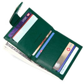 Badiya Small Wallets for Women Bifold Multi Card Case Wallet Slim Credit Card Holder with Zipper Coin Purse