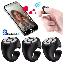 Unbranded Fingertip Wireless Bluetooth Remote Control Turner Scrolling Remote Control Page - 3PCS