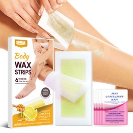 Geerow Wax Removal Sheets, Large Capacity Mega Pack, Hair Removal Tape, For Sensitive Skin, Hair Removal, Hypoallergenic, For Face, Lips, Eyebrows, Chest, Arms, Legs, Bikini, Chin, Lemon Honey)
