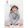 今治タオル EQLITURE クラウドファンディングで商品化 ベビーバスローブ 2重構造で長く使える 出産祝い おくるみ 男の子 女の子（グレー）