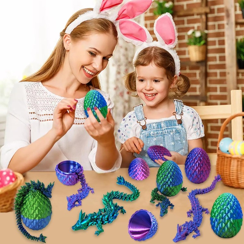 BAOXUE 2PCS 3D Dragon Eggs With Dragon Inside, 9Inch 3D