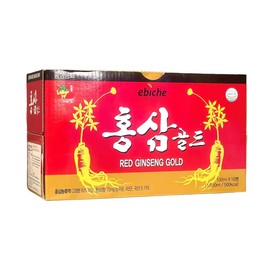 1 Pack - Red Ginseng Gold Drink - Nuoc Uong Hong Sam - 100ml per Bottle with 10 Bottle per Box - Product South Korea