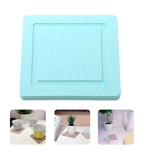 Sunny Eli Diatomite Cup Coaster Mat 2 Pack, Coasters for Drinks, Diatomite Cup Holder Mat, Coasters, Fast Water Absorbent Coasters, Self-Dry Diatomaceous Cup Holder, Small Plant Tray (Mint)