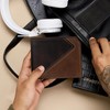 AdiStylinno Mens Wallets, Bifold Leather Wallet with Zip Coin Pocket,