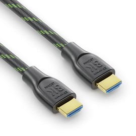 conecto HDMI 2.1 Cable, 8K UltraHD, HDMI Cable 8K 60 Hz / 4K 120 Hz, 48 GB/s Data Transfer, Black/Green, 2.00 m