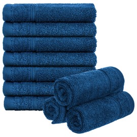 Brandsseller Set of 10 Flannels, Guest Hand Towels, Rice Grain Look for Bath / Household 30 x 30 cm, 100% Cotton, 470 g/m²