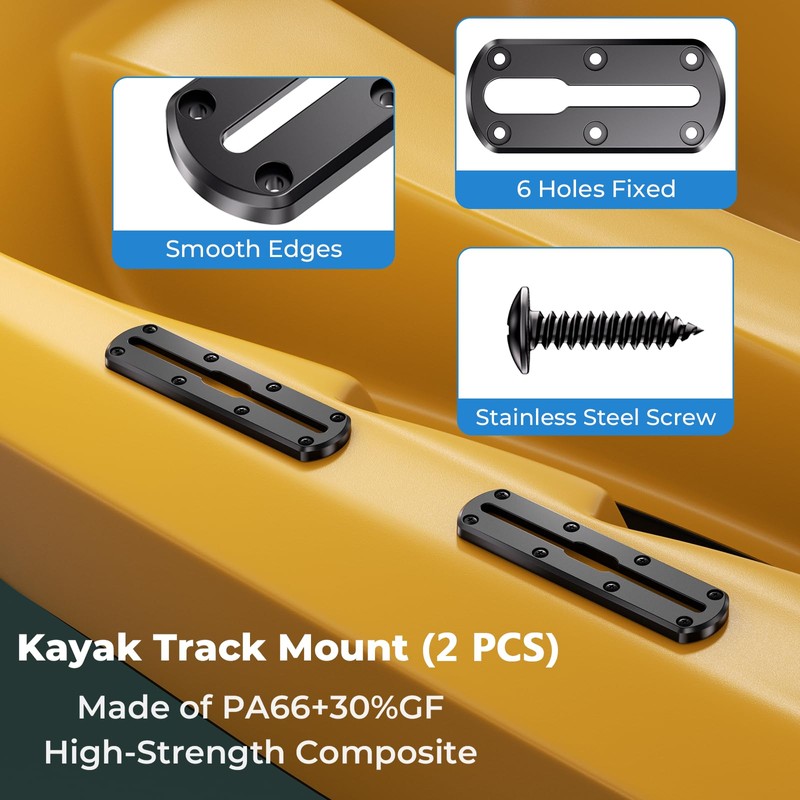 VAZESWIN 2 PCS 7" Kayak Track Mount, Low Profile Kayak