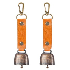 Lopsity Dog Cat Collar Bell Pet Golden Bells Tracker Noise Maker Anti-Lost Keychain Bell pendant keychain Accessories (khaki)