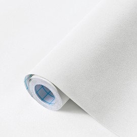 Heroad Peel and Stick Wallpaper Matte White Contact Paper for New Environmentally Friendly Materials Thickening Upgrade Wallpaper for Countertops Bathroom Kitchen Papel Tapiz para Pared 17.7" x 236"