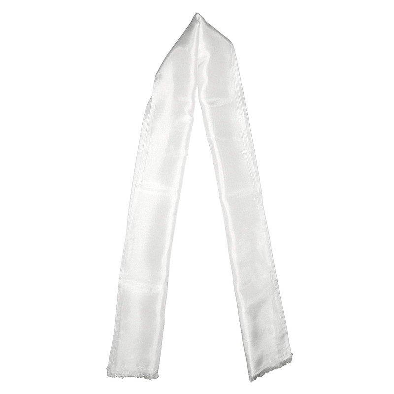 Royal Silk Dashing White Silk Aviator Scarf Pure 100% Silk