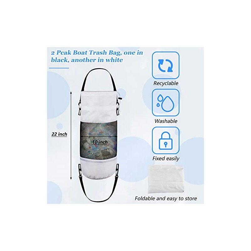 Portable Mesh Trash Bags for Boat and Outdoor Activities