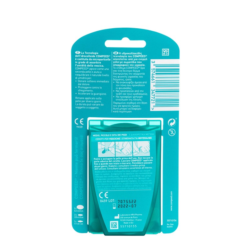 COMPEED Cerotti per vesciche, a lunga durata e guarigione veloce