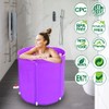 Portable Plastic Bathtub, Folding Spa BathTub for Adults,23"×25" Freestanding Soaking