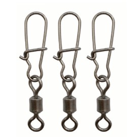 100pcs Rolling Fishing Swivel With Nice Snap Black Nickle Rolling Swivels Hard Fishing Lures Connector Snaps (10#-100pcs)