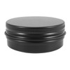 72Pcs 1Oz Black Aluminum Tin Jars Round Screw Lid Containers