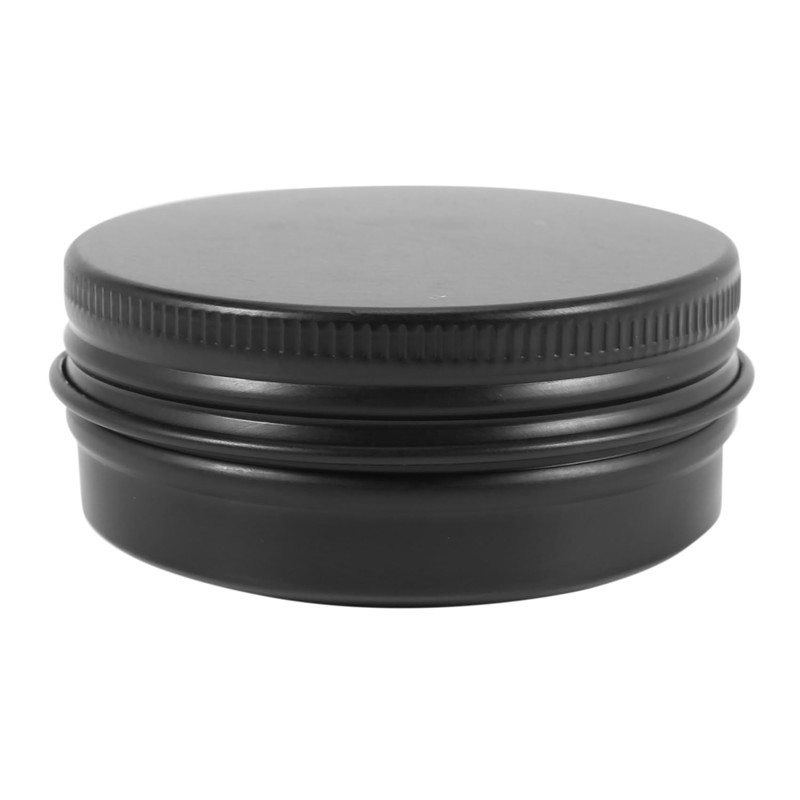 72Pcs 1Oz Black Aluminum Tin Jars Round Screw Lid Containers