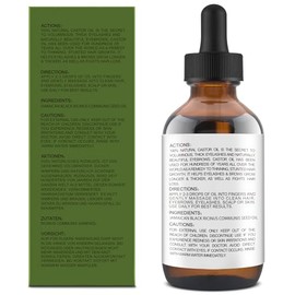 Aceite De Ricino Negro Puro Orgánico Prensado En Frío, Para Cabello Cejas Suero Crecimiento De Pestañas Para Crecer Pestañas, Aceite De Ricino Para Piel Cuerpo Cara, Aceites De Ruedas Sin Re