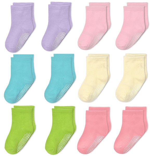 ELUTONG 12 Pairs of Children's Baby Boys Socks ABS Non-Slip