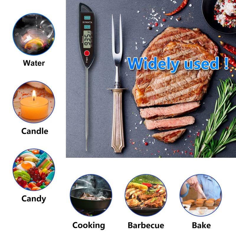 BOMATA Digital Water Thermometer for Water, Liquid, Candle and Cooking.