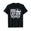 Captain PopPop - Sailing Captain Hat Boat Owner Boating T-Shirt