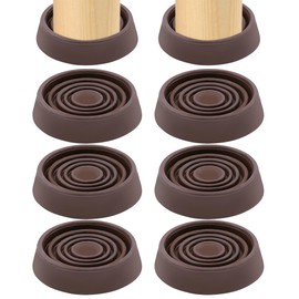 8 Pcs Round Rubber Caster Cups, 1.73" Furniture Wheel Caster Cups Rubber Non-Slip Foot Mats - Anti Slide Floor Protector for Crib Wheels, Bed Couch Table Chair Stoppers, Furniture Table Legs