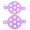 2Pcs Pancake Maker Mold, 7 Cavity Star/Heart Shape Non-Stick Egg