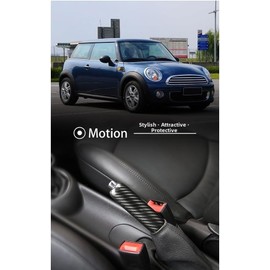 Cubierta de freno de mano de fibra de carbono para mini Cooper R50 R53 R56 R57, ribete de agarre de freno estilo carreras, para funda de protección de acabado brillante 2001-2015