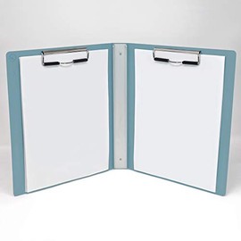 Carstens Heavy Duty Book Style Clipboard with Cover, 2 Clips â Powder Blue