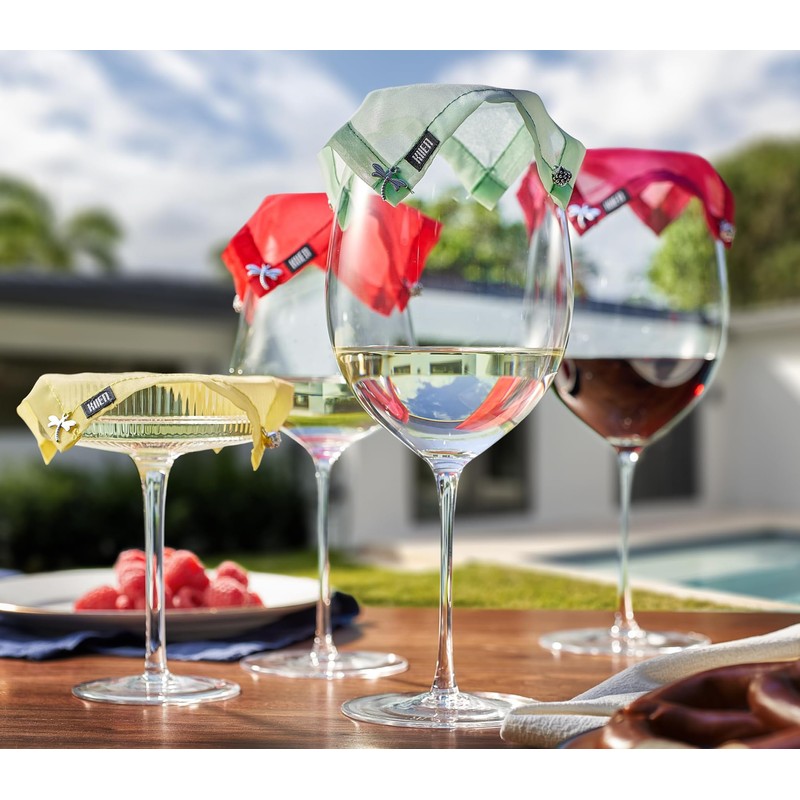 Khen Weighted Outdoor Wine Glass Covers - Set of 4