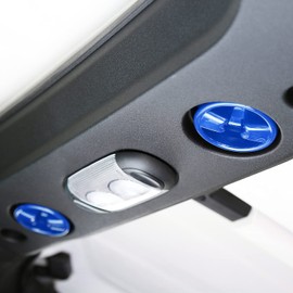 SQQP Cubierta de tornillo de montaje superior para techo Jeep Wrangler JK JKU 2/4 puertas 2007-2018 (azul)