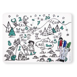 MODERN-TWIST Waterproof, Dishwasher Safe Mark-Mat, Mat & Marker Set, Numbers