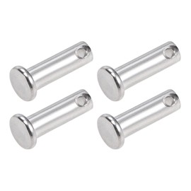 METALLIXITY Clevis Pins (8mmx25mm) 4Pcs, Single Hole Flat Head 304 Stainless Steel Fastener Pin - for Metal Devices, Furniture Installation, Industrial, DIY