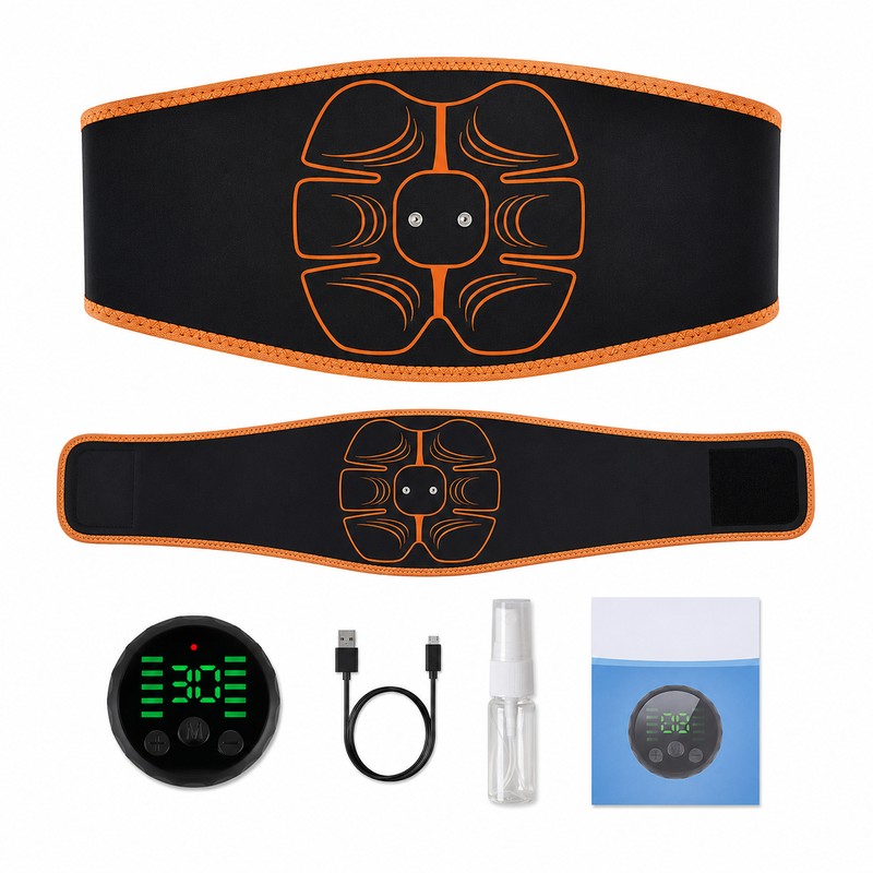 ABS Muscle Stimulator Belt for Home Fitness – USB Rechargeable