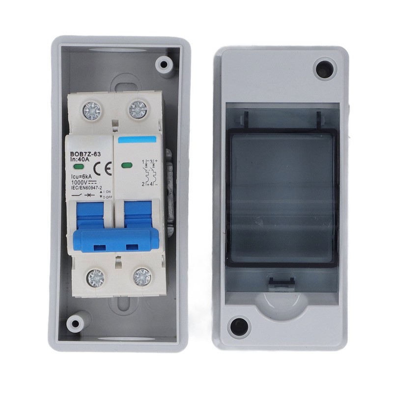 DC Disconnect Switch 40A Protective Transparent Cover Miniature Circuit Breaker