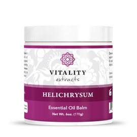 Vitality Extracts Helichrysum Balm - 6oz, Helichrysum Gymnocephalum, Beeswax, Almond Oil, Ultra-Moisturizing, Skin Healing, Full Body Hydration