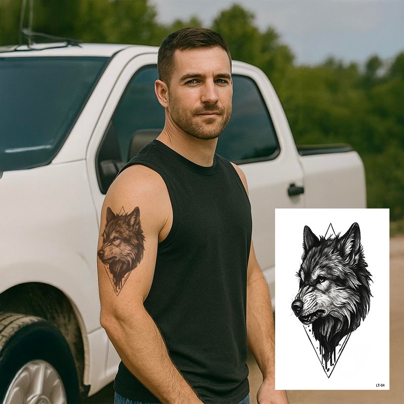 Temporary Tattoos for Men Realistic Fake Tattoo Sticker for Adults