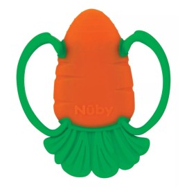 Nuby Mordedera De Silicon Nuby Verduritas Color Naranja Zanahoria