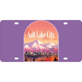 Salt Lake City Utah Design C Souvenir Mini Metal License Plate 4.75 x 2.25 inch