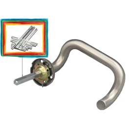 Square spindle 8 x 100 mm solid steel fixing pin push pin iron square pin for windows and door handle spindle bars silver (1 piece)