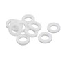 Sourcingmap 18mmx10mmx3mm PTFE Flat Washer Flange Gasket White 10pcs