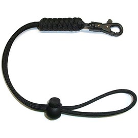 RedVex 550lb Paracord/Survival Lanyard - 12"-24" - Rattlesnake - Sawtooth Style with ABS Clip - Choose Your Color (Black, 16")